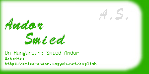 andor smied business card